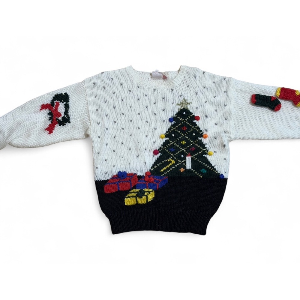 Fetagetti Christmas Sweater‎ Tree Presents Novelty Knit Holiday Party M